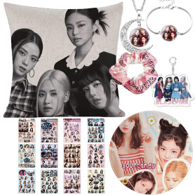 ZPPLD Ensemble de produits Blackpink, article pour fans de Blackpink, coffret cadeau Kpop Blackpink, housse de coussin Blackpink