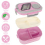 Kasanni Bento Lunch Box, Lunch Box Enfant Adulte Boîte 1200ml avec 3 Compartiments, Anti-Fuite Lunchbox, sans BPA, pour Lave-vai