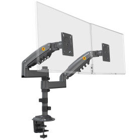 Support bureautique avec Ressort à gaz pour Deux écrans LCD 17″ – 27″ (43 cm – 69 cm de Diagonale) et Jusqu’à 9 kg chacun
