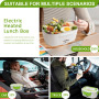 kisidus Gamelle Chauffante Electrique Lunch Box Électrique Chauffante 60W Boîte Repas 220V 12/24V 1,5L Pour Maison Voiture Camio