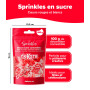 dekora – Confettis Cœur Rouges et Blancs en Sucre, 100 g – Décoration Saint-Valentin Chic pour Gâteau, Cupcake et Dessert
