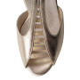 Werner Kern Holly Comfort Chaussures de danse pour femme en cuir platine/beige, pieds larges, talon de 6 cm, semelle en cuir rug