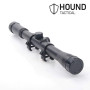 Hound - Lunette de visée télescopique Sportive 4x20 pour carabines à air comprimé et Airsoft, avec Supports (fusils de Petit Cal