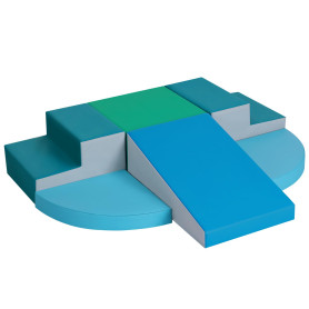 Wilwolfer Parcours Motricité Bébé 6 Pièces: Module Motricité Enfant Cuir PU Blocs Mousse Éducatifs - Jouets Descalade Bébé Struc