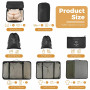 Organisateur Valise 8 Pièces,Organiseurs de Bagage pour Voyage,Packing Cubes de Voyages Pochette,Sacs Rangement de Valise Voyage