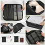 Organisateur Valise 8 Pièces,Organiseurs de Bagage pour Voyage,Packing Cubes de Voyages Pochette,Sacs Rangement de Valise Voyage