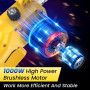 Mini Tronçonneuse a Batterie avec Perche Télescopique, 2 en 1 Tronconneuse avec 1000W Moteur & 2 Batteries de 2.0Ah, Tronconneus