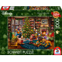 Schmidt Spiele 58047 Disney, Mickey et Minnie décorant Le Sapin, Thomas Kinkade, Puzzle 1000 pièces