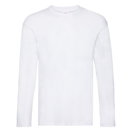 Fruit of the Loom - T-Shirt Manches Longues Original - Homme (M) (Blanc)