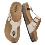 zaxunai Tongs Homme Femme en Cuir Liège avec Semelle en Liège Sandales d'été Confortables Antidérapantes pour Plage/Piscine, Sup