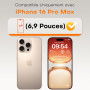 TOCOL Verre Trempé pour iPhone 16 Pro Max, Dépoussiérage Automatique, Sans Bulles, Dureté 9H, Couverture Complète Protection écr