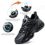 GemChve Chaussures de Sécurité Hommes Femmes Basket Légère Respirante Travail Antidérapante avec Embout en Acier 36-46 EU