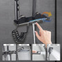 Colonne de douche avec Mitigeur, système de douche avec douche à effet de pluie 30x20cm, douchette à main,bec de baignoire caché