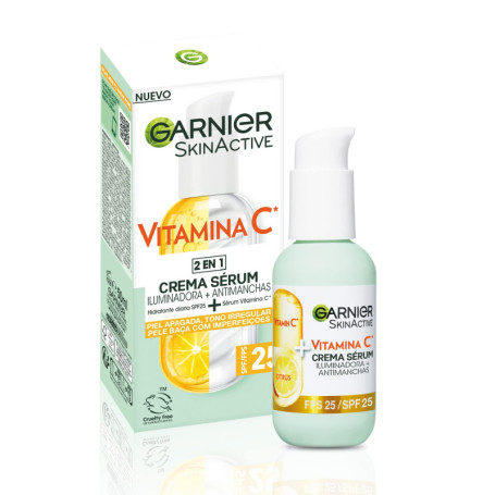 Sérum Éclaircissant Garnier Vitamine C 2 en 1 - 50 ml