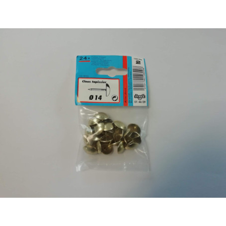 Clous Tapissiers en Acier Doré VYNEX - 14mm x24