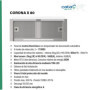 Hotte Aspirante CATA Corona X 80/B Inox - 4 Niveaux d'Extraction et Éclairage LED