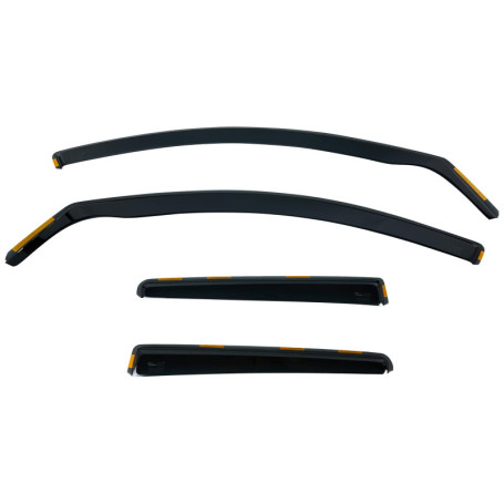 Heko Déflecteurs de Vent pour Mazda 3 2009-2023 - 4 Pièces Noires