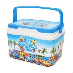 Glacière Rigide de Plage 5L AKTIVE - Isolation Supérieure et Design Tropical