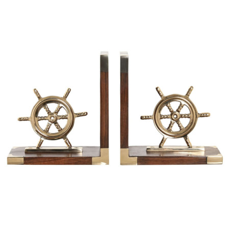Serre-Livres Vintage en Laiton Gouvernail - DKD Home Decor