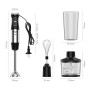 Ibergrif Mixeur Plongeant 1000W 4-en-1 en Acier Inoxydable avec Réglage Continu de Vitesse et Bouton Turbo, Mixer Plongeur Set a