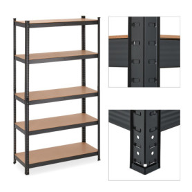 Étagère à Charge Lourde Relaxdays - 5 Niveaux Noir, 1250 kg 973,19 €