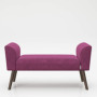 Banc en Velours Violet Tiffany avec Pieds en Bois Massif - Style Rétro 1 185,88 €