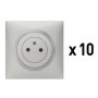 Prise Électrique Murale 16A Legrand dooxie - Lot de 10 avec Plaque Carrée 127,05 €