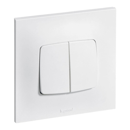 Interrupteur Poussoir Double Neptune 6A - Legrand - Blanc 16,90 €