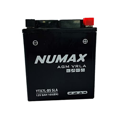 Batterie Numax AGM SLA 12V 6AH pour Scooter et Motocyclette
