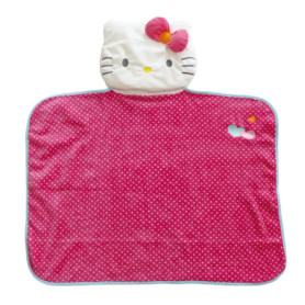 Coussin Couverture Hello Kitty Bébé 78 x 76 cm - Doudou Câlin Rose