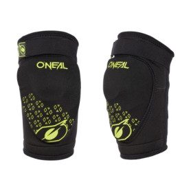 Genouillères O'NEAL BMX VTT Downhill IPX® - Protection légère et résistante - Noir Jaune Fluo S-M