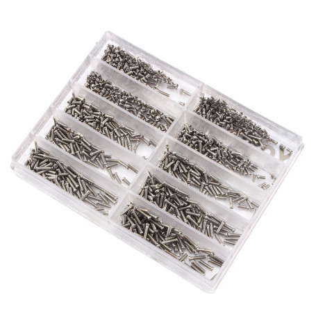 Yosoo Lot de 1000 Vis en Acier Inoxydable pour Lunettes et Montres