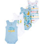 Lot de 4 Bodies Bébé Chicco en Coton - Sans Manches, Idéal pour Nouveau-nés 0-3 Mois