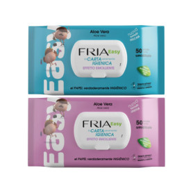 Lingettes Intimes Ultra-Douces FRIA - Papier Toilette Humide, 50 Unités