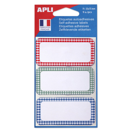 Pochette de 9 Étiquettes pour Confiture Apli - 34 x 75 mm
