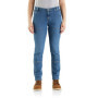 Jean Droit Femme Carhartt Double Front en Tilleul