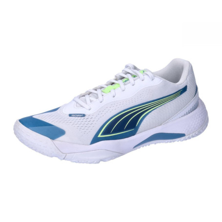 Chaussures de Salle PUMA Solarstrike III - Blanc et Bleu Horizon - Taille 37.5 EU