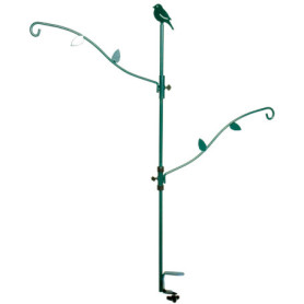 Support de Balcon Dobar pour Nourrissage des Oiseaux en Métal Vert