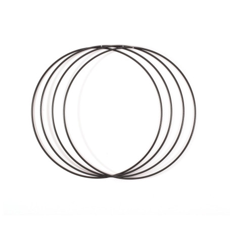 Set de 4 Cerceaux Métalliques Noir Ø 25 cm pour Attrape-Rêves et Décorations DIY