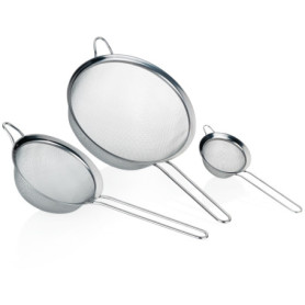 Lot de 3 passoires en acier inoxydable Kela - Diamètres 20, 14 et 8 cm