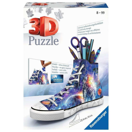 Puzzle 3D Sneaker Astronautes Ravensburger - Pot à Crayons à Assembler