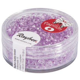 Perles de Rocaille Rayher en Lilas - Boîte de 18g pour Créations Bijoux