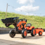 Tractopelle à Pédales Kubota avec Remorque - Falk - Dès 2 Ans - Fabriqué en France