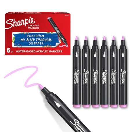 Marqueur Créatif Acrylique Sharpie Rose Pink - Pointe Fine