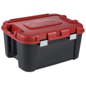 Malle Totem Keter 140L avec Roulettes - Noir/Rouge