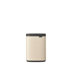 Poubelle Brabantia Bo 4L - Compacte avec Couvercle Doux pour Salle de Bain, Cuisine ou Bureau - Beige