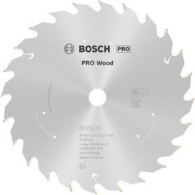 Lame de Scie Circulaire Bosch PRO Wood pour Bois - 140 mm, 24 Dents