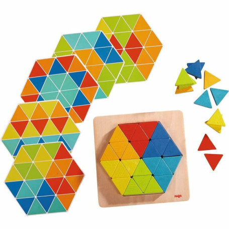 HABA Jouet en Bois - Jeu d'Assemblage Triangles Magiques pour Enfants