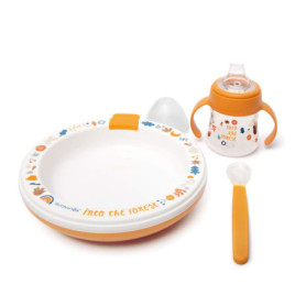 Set de Repas Suavinex avec Biberon et Plateau Thermique - 3 Pièces