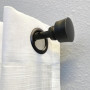 Ensemble de Tringles à Rideaux Réglables Noir Vieilli 218-324 cm